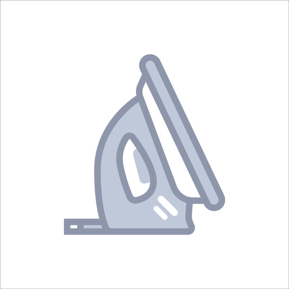 Steam Iron Greyscale Icon vector