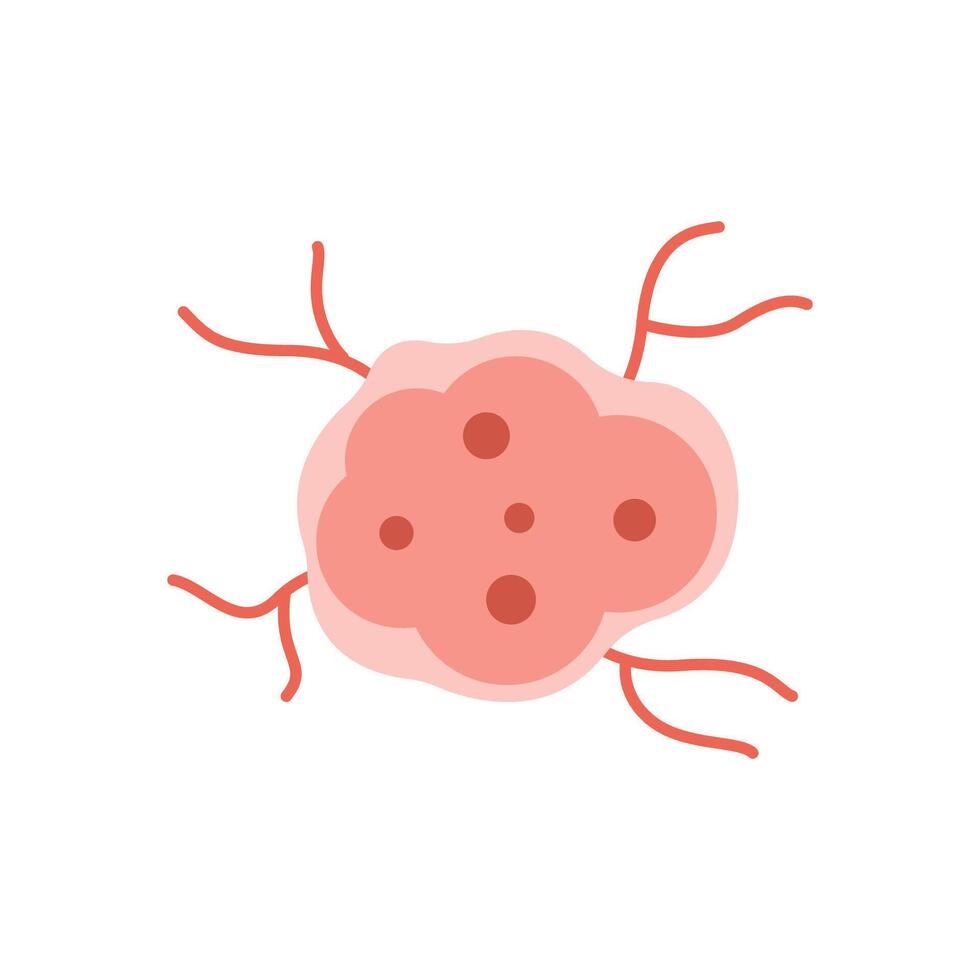cancer cell spread. cancer disease concept. cancer cell vector