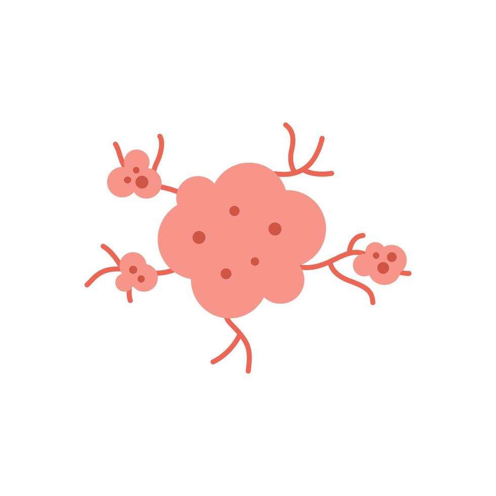 cancer cell spread. cancer disease concept. cancer sprending vector