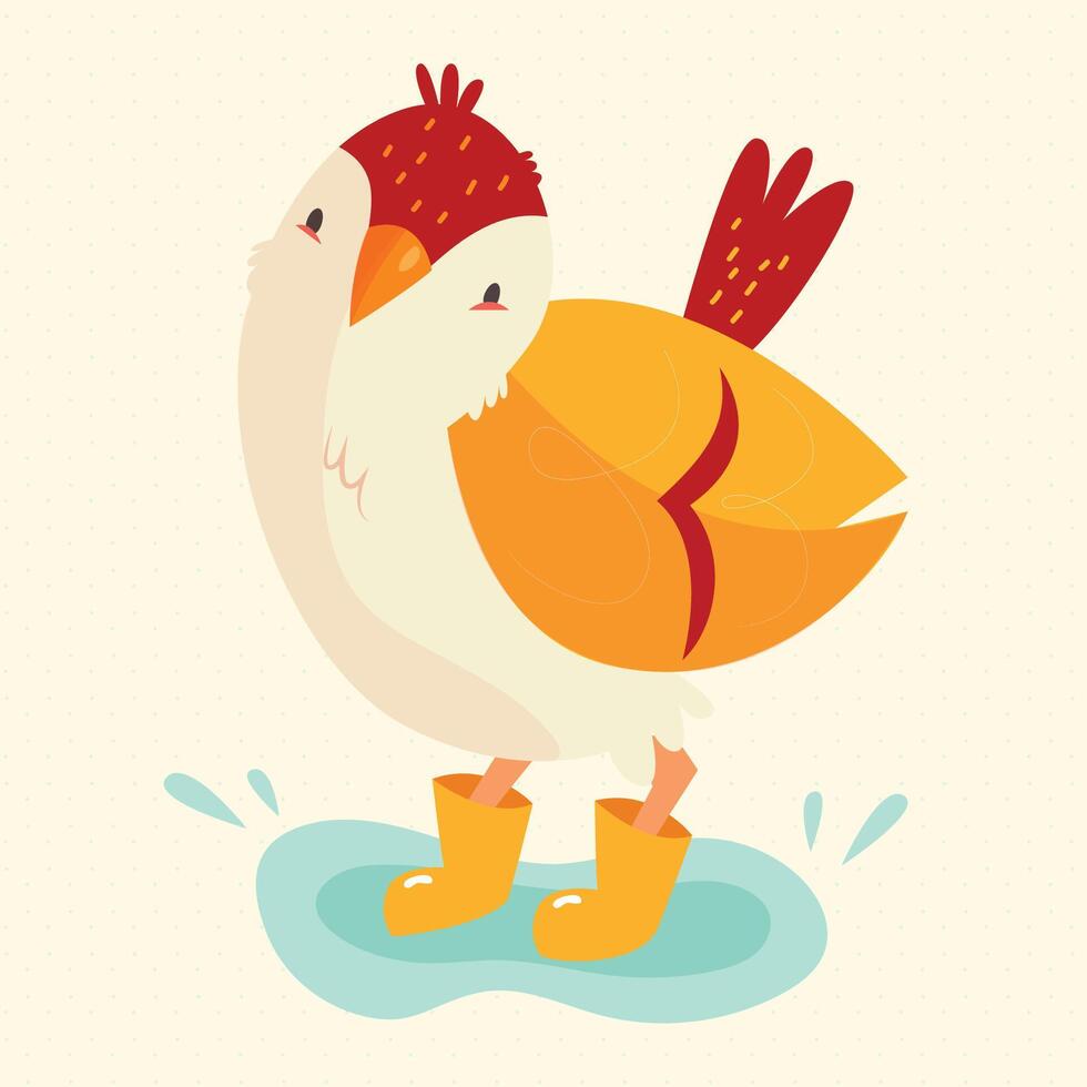 Bird standing in water vector