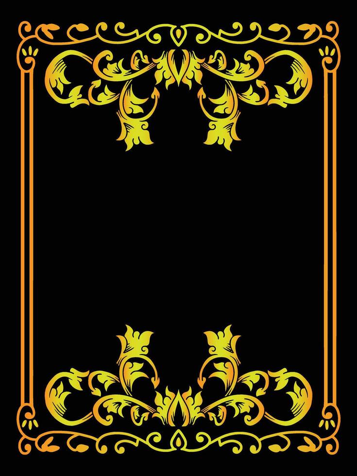 Elegant Floral Border Frame with Vintage Feel vector