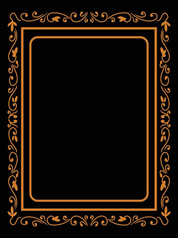 Square Decorative Frame with Classic Corner Designs vector