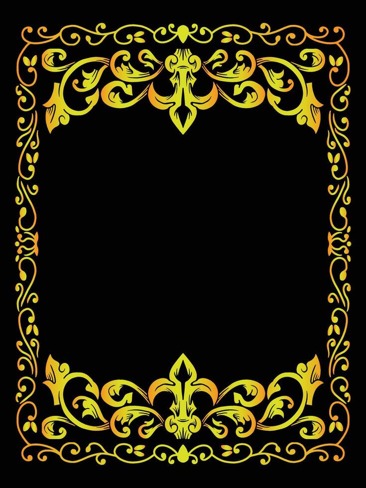 Intricate Filigree Frame for Royal Themed Projects vector