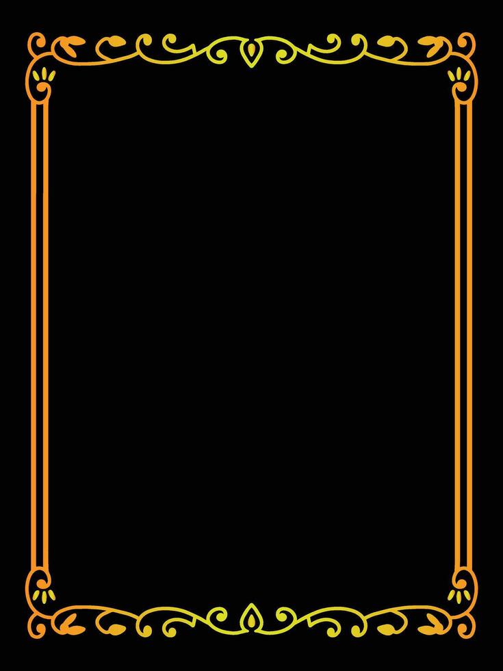 Retro Style Frame with Decorative Edges vector