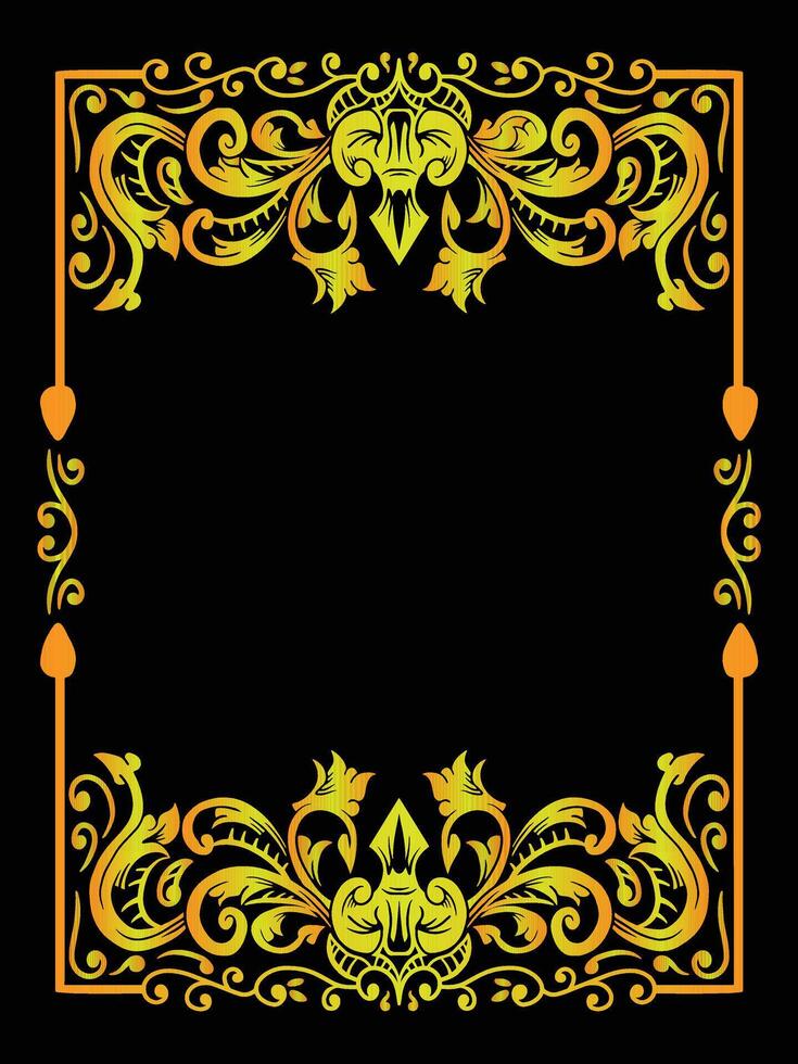Wedding Invitation Frame with Elegant Decorations vector