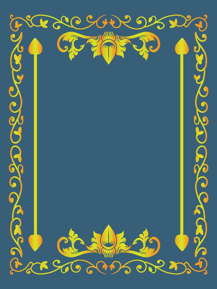 Detailed Ornamental Frame Outline vector