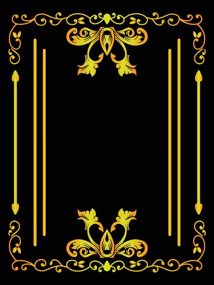 Classic Frame Border with Elegant Flourish Details vector
