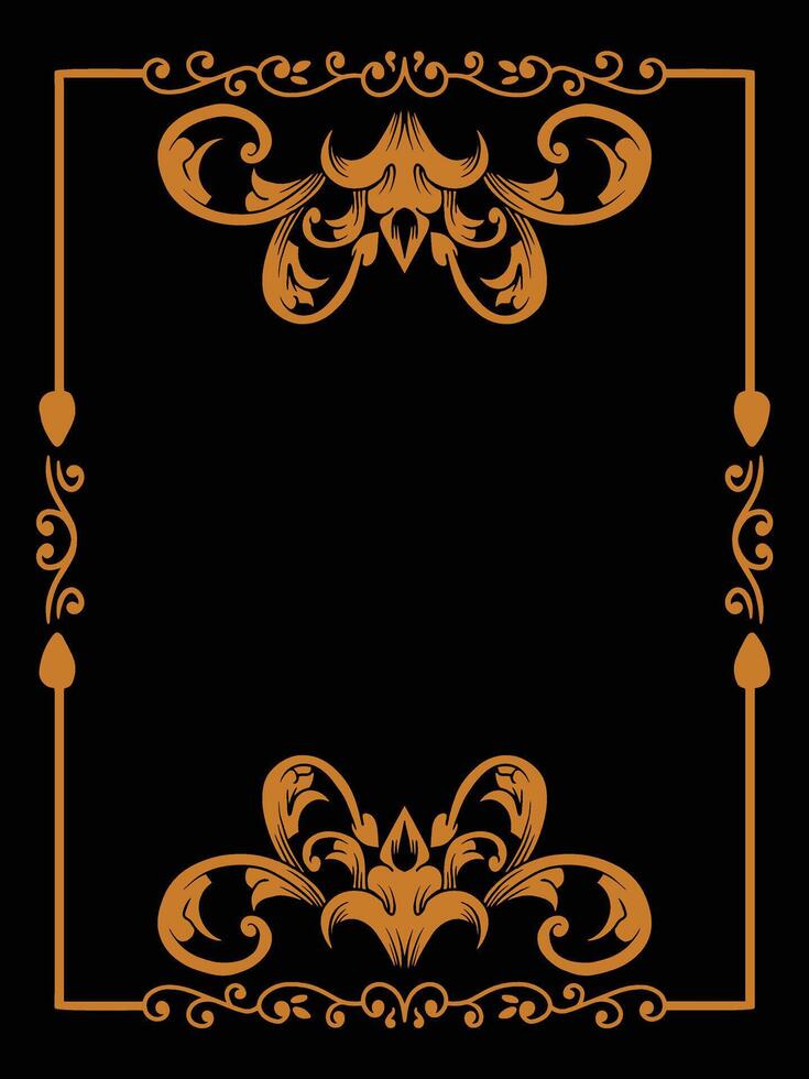 Luxury Frame Template with Golden Filigree vector