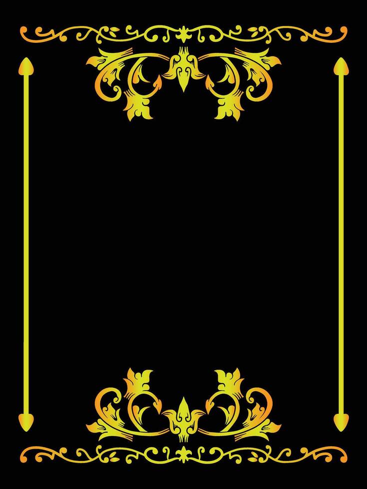 Modern Ornamental Frame with Geometric Flourish vector
