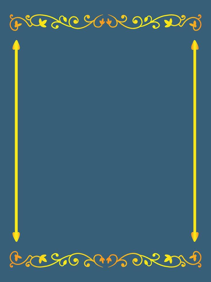 Delicate Line Ornamental Frame vector