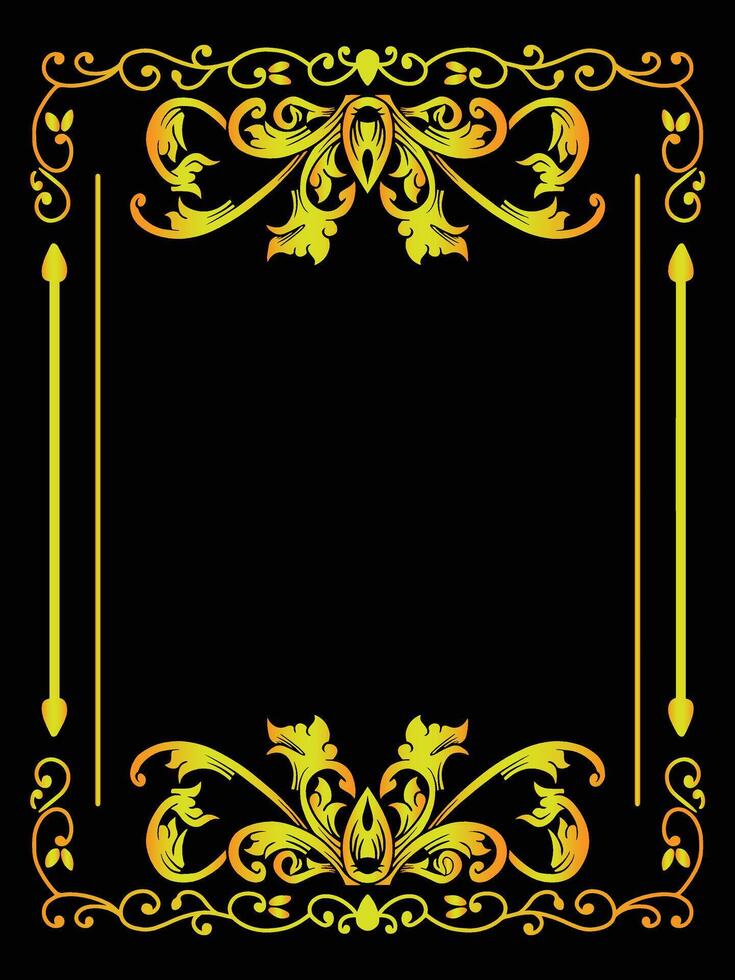 Art Deco Frame with Geometric Ornamental Design vector