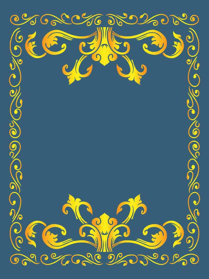 Graceful Line Ornamental Frame vector