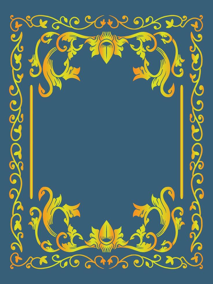 Curved Line Ornamental Frame vector
