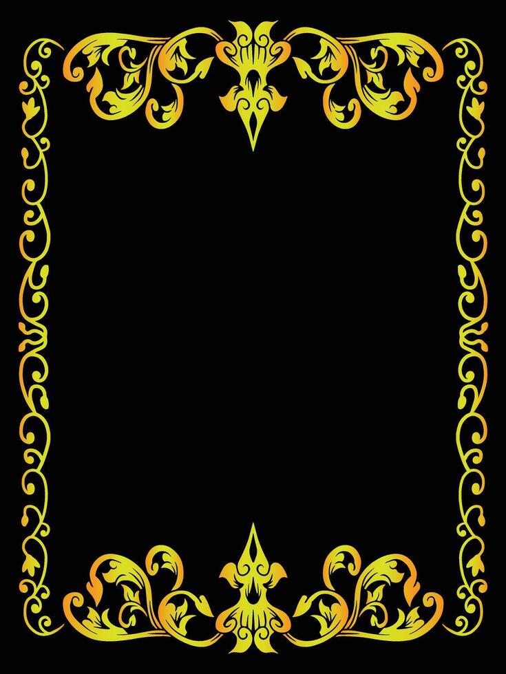 Luxurious Gold Frame Border for Premium Templates vector