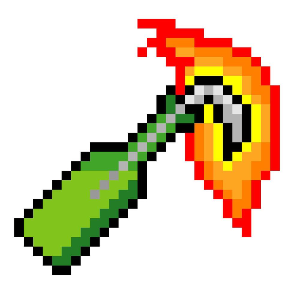 Molotov cocktail in pixel art style vector