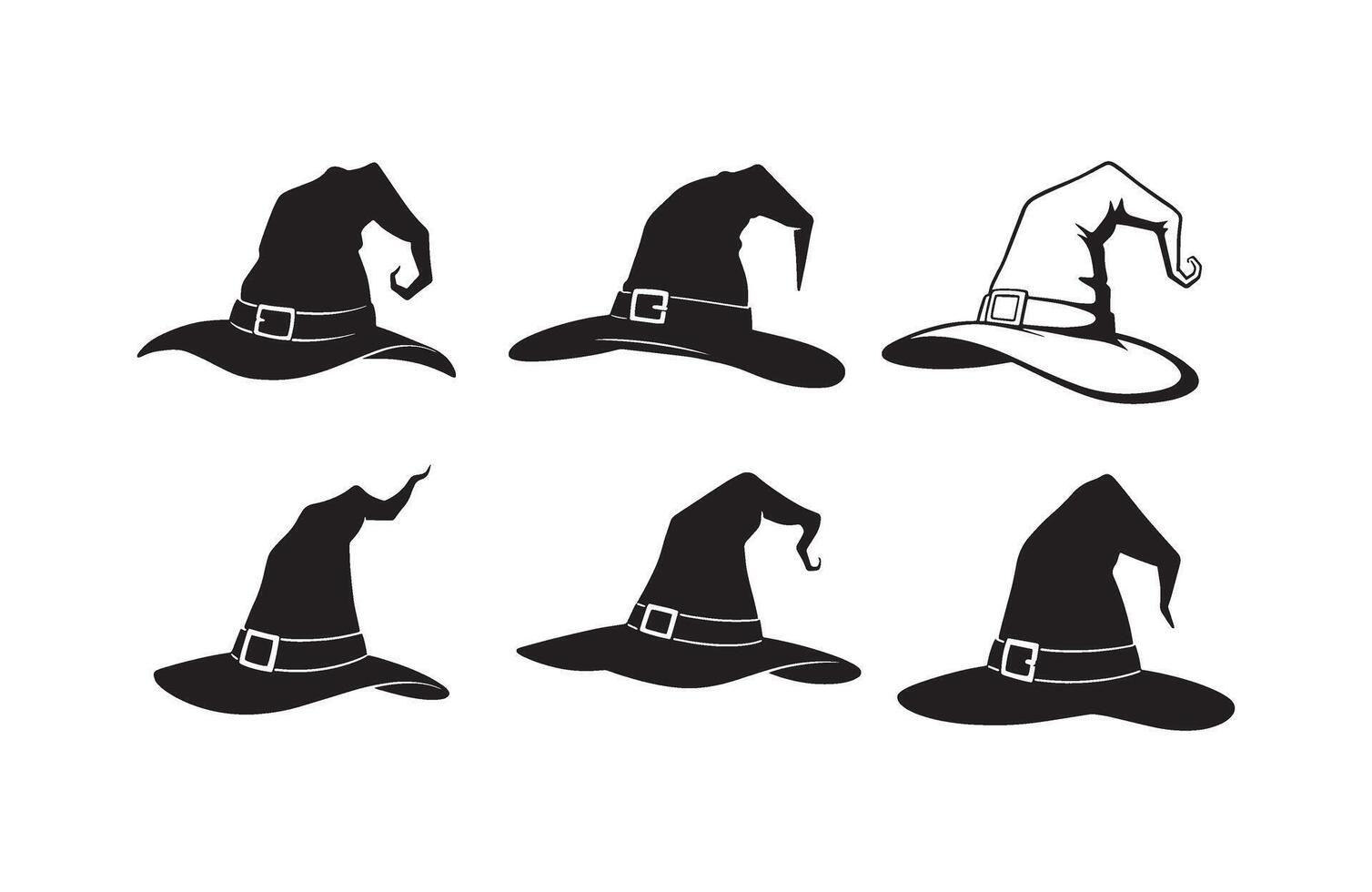 Halloween Spooky Witch Hat Pack vector