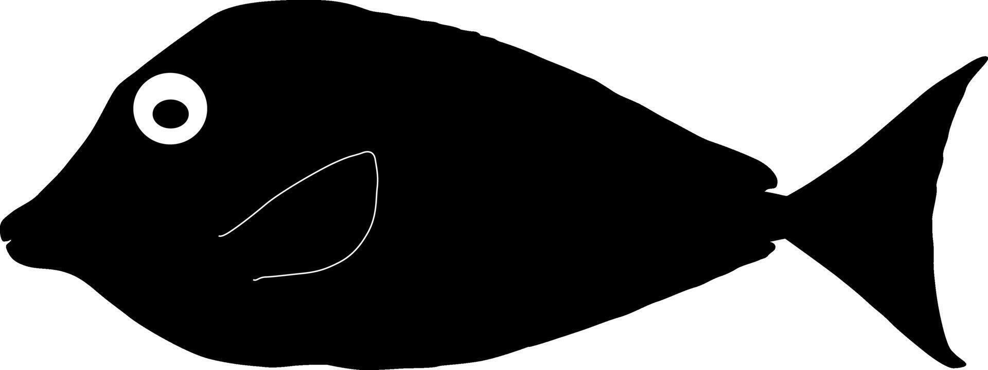 Silhouette of Snook fish on white vector
