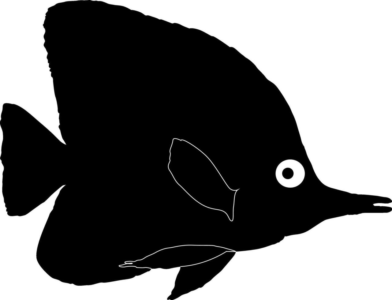 Silhouette of a shark vector