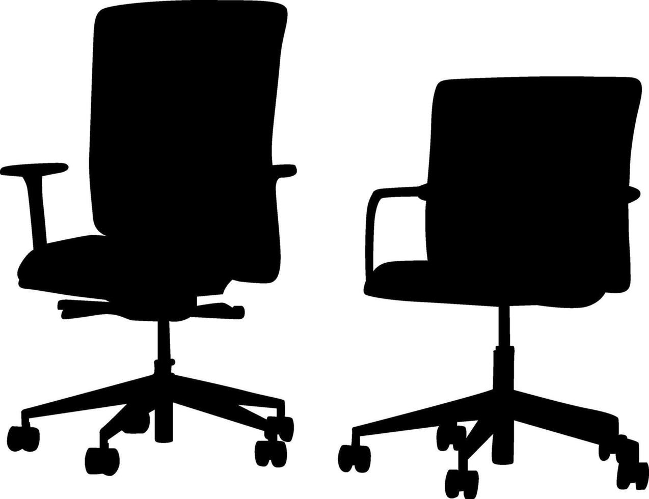 silhouette of a office chair on white background vector