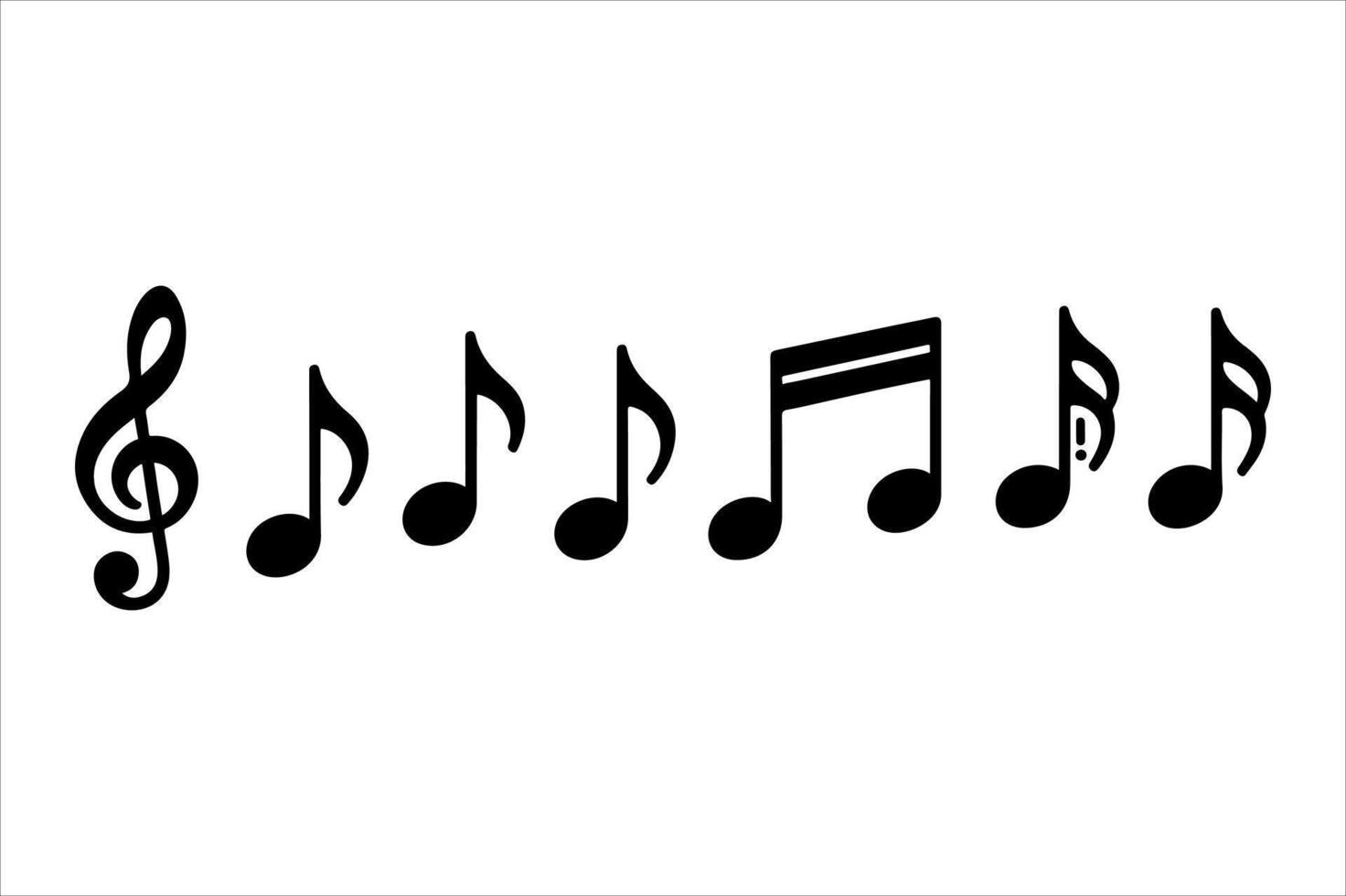 Music notes illustration icon is a musical design symbol vector