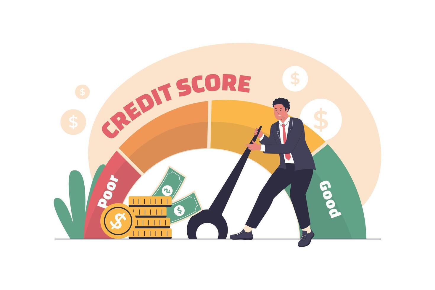 Credit Score Illustration vector
