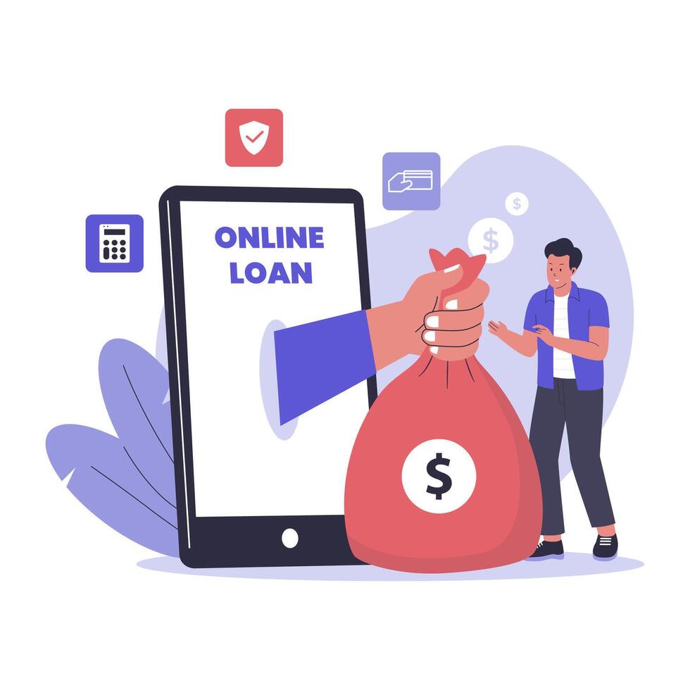 Online Loan Illustration vector