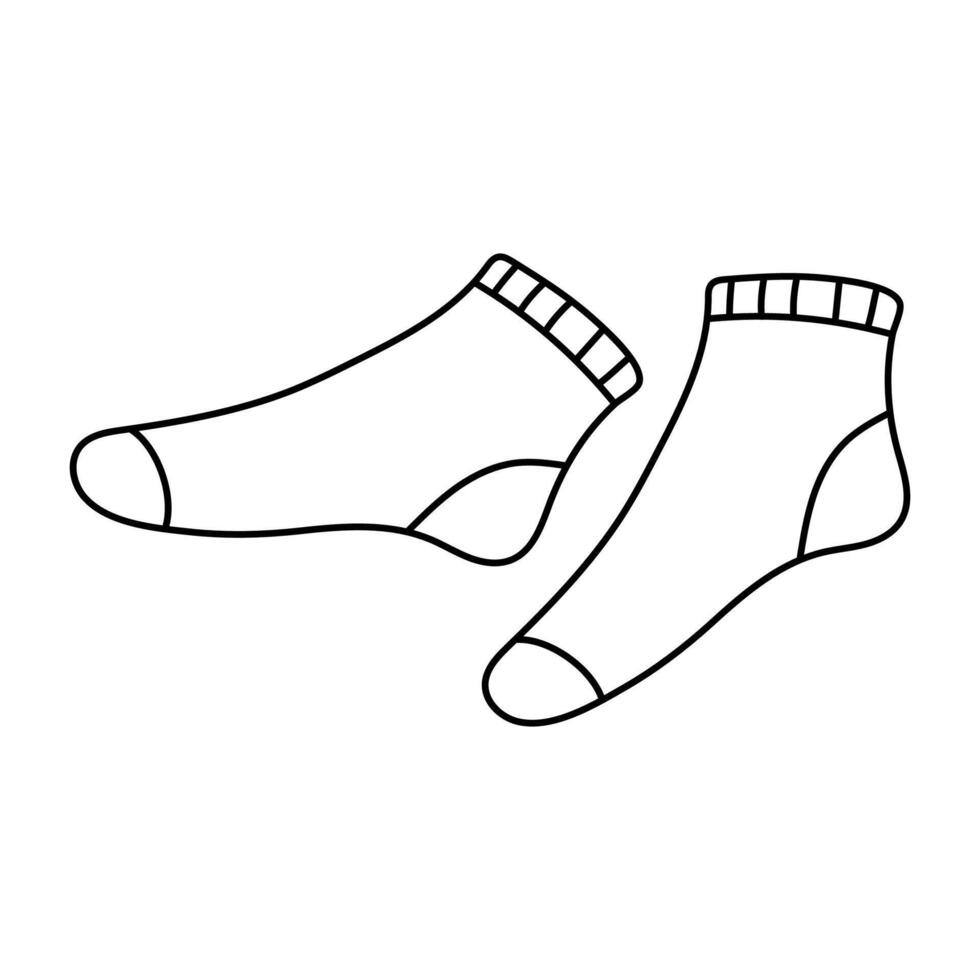 Creative illustration of two pairs of socks in a minimalist style vector