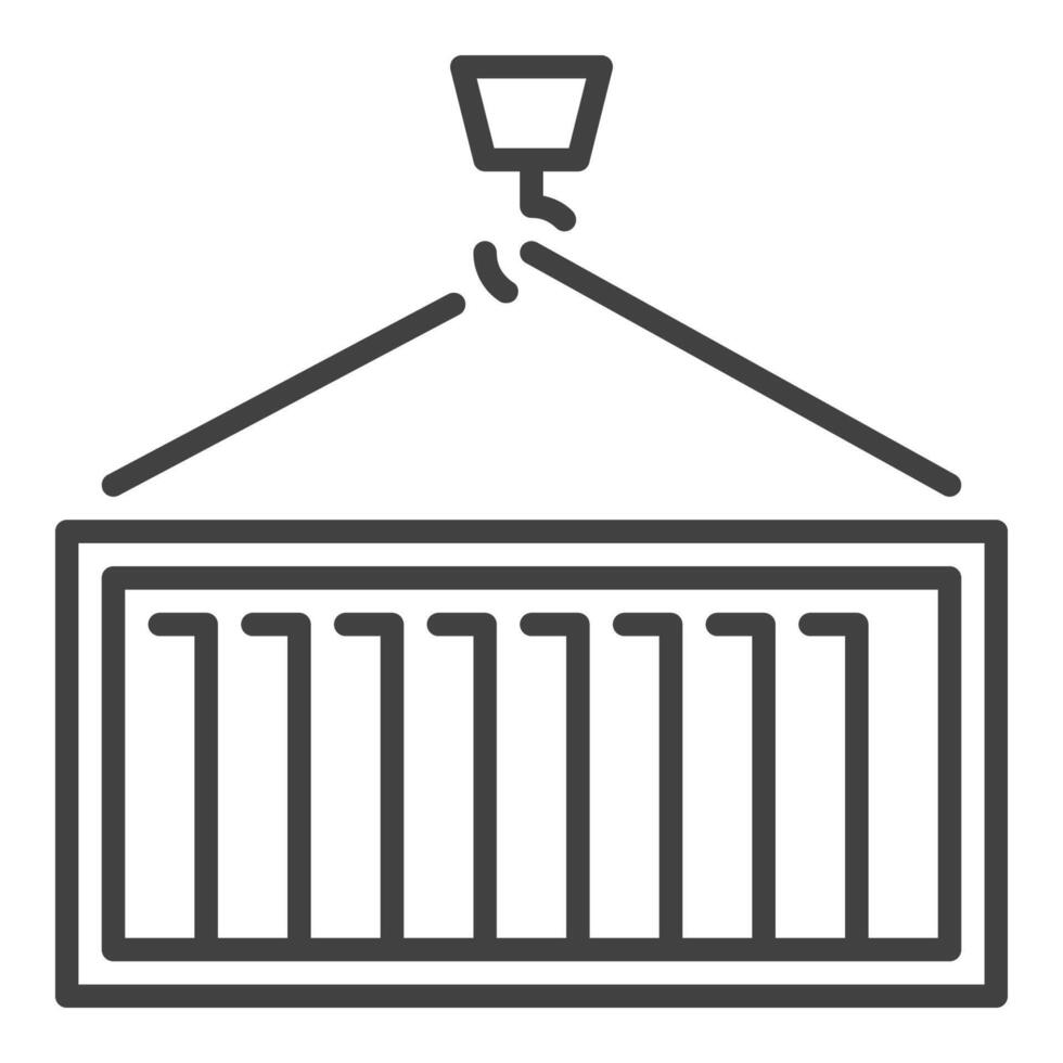 Outline Shipping Container icon - logistics linear sign vector