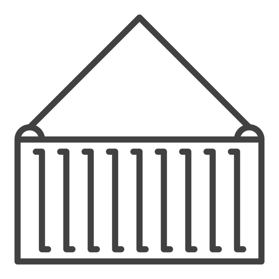 Container minimal icon or symbol in line style vector
