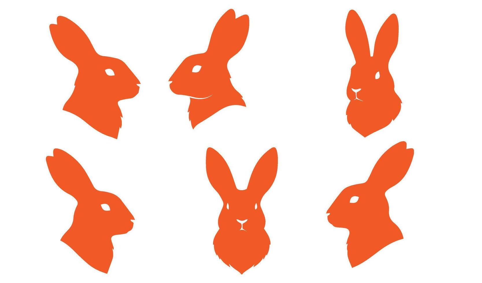 Bright bunny faces drawing perfect for holiday-themed creative ideas vector