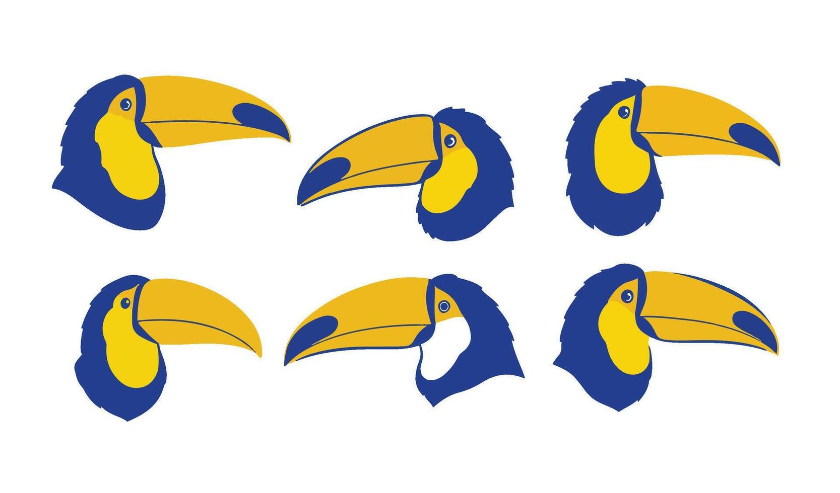 Unique toucan illustrations highlighting vivid colors and creative design elements vector