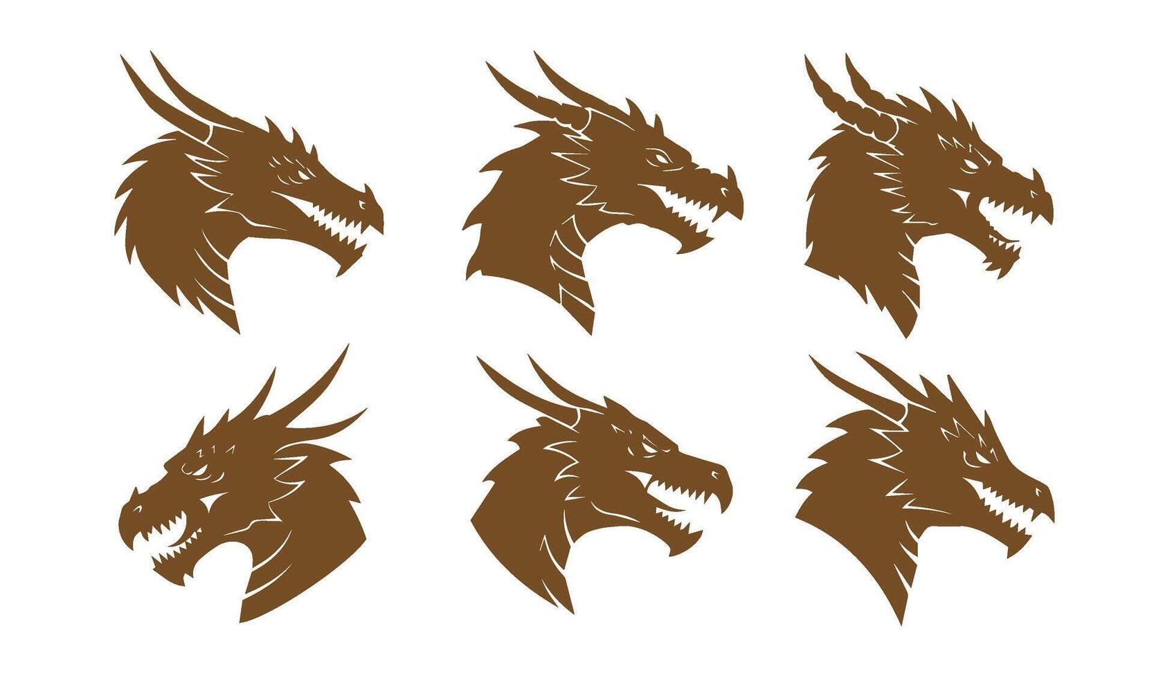 Royal Dragon Head for Game Development Use vector