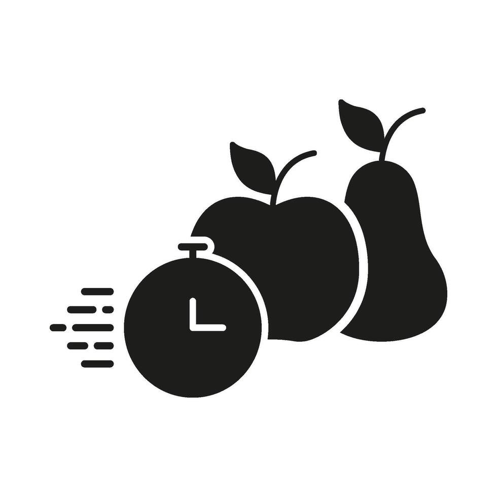 Fitness and Diet Solid Icon. Healthy Eating, Metabolism Acceleration, and Nutritional Benefits Silhouette Symbol. Isolated Illustration vector