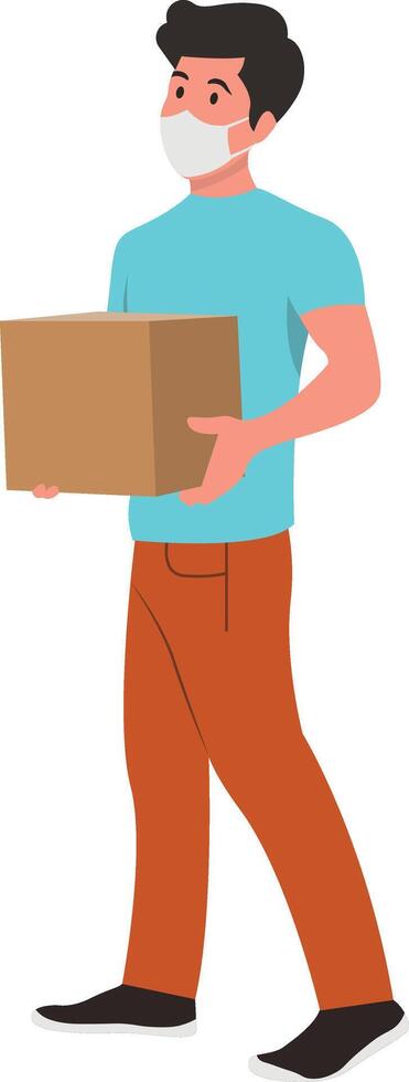 Person Volunteers and Donation on White Background vector