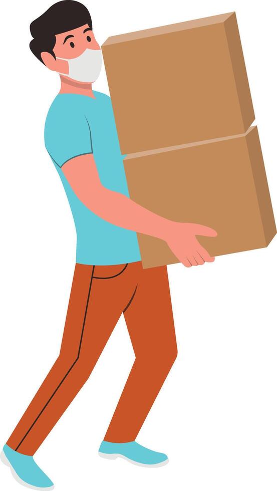 Person Volunteers and Donation in Flat Design. vector