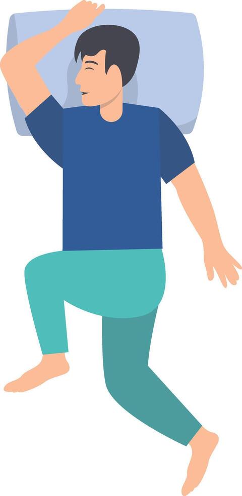 Male Sleeping Pose Illustration vector