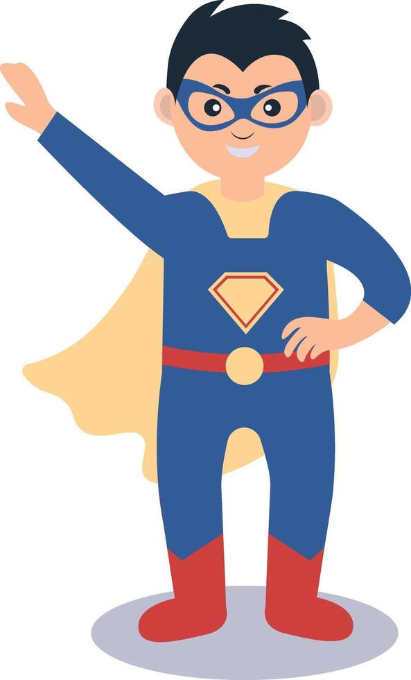 Children Superhero Cartoon Character vector