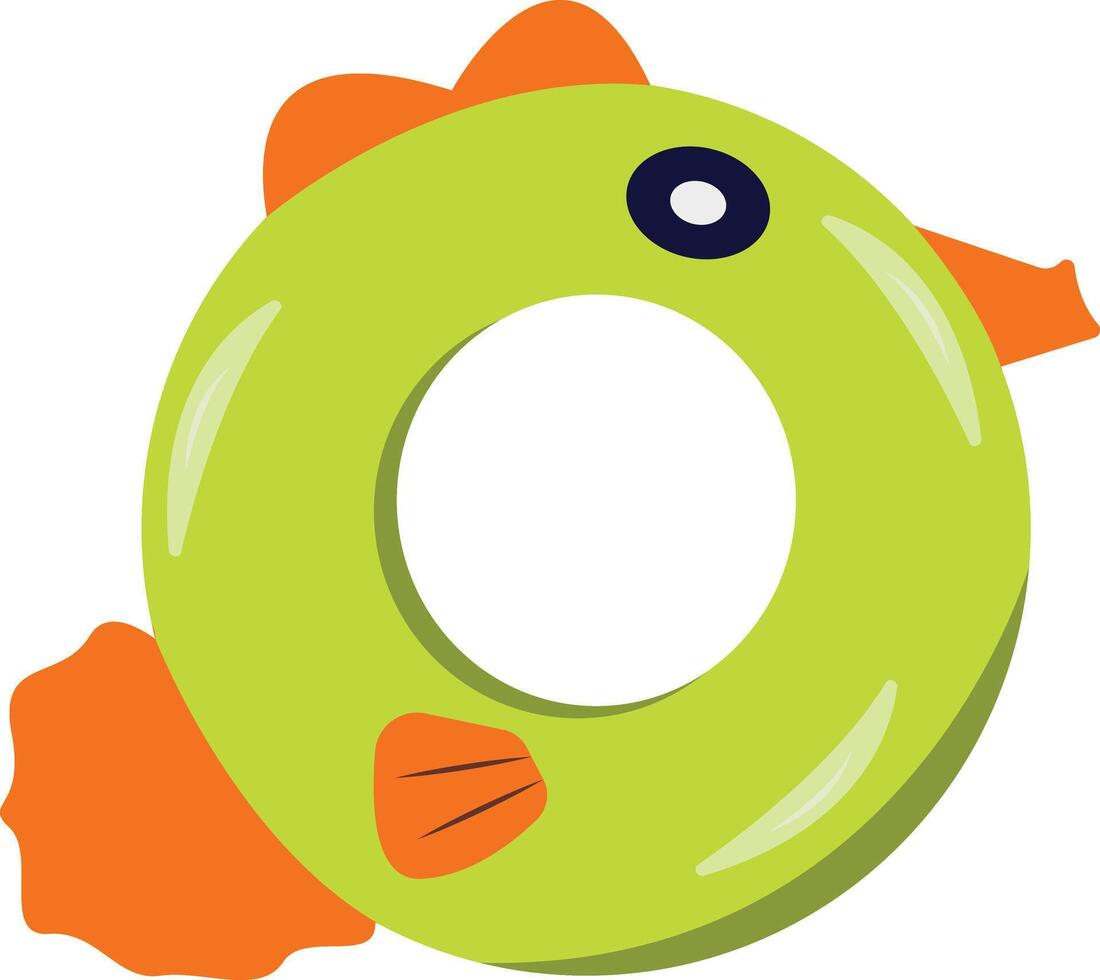 Illustration of inflatable Swimming Ring in Cartoon Shape vector