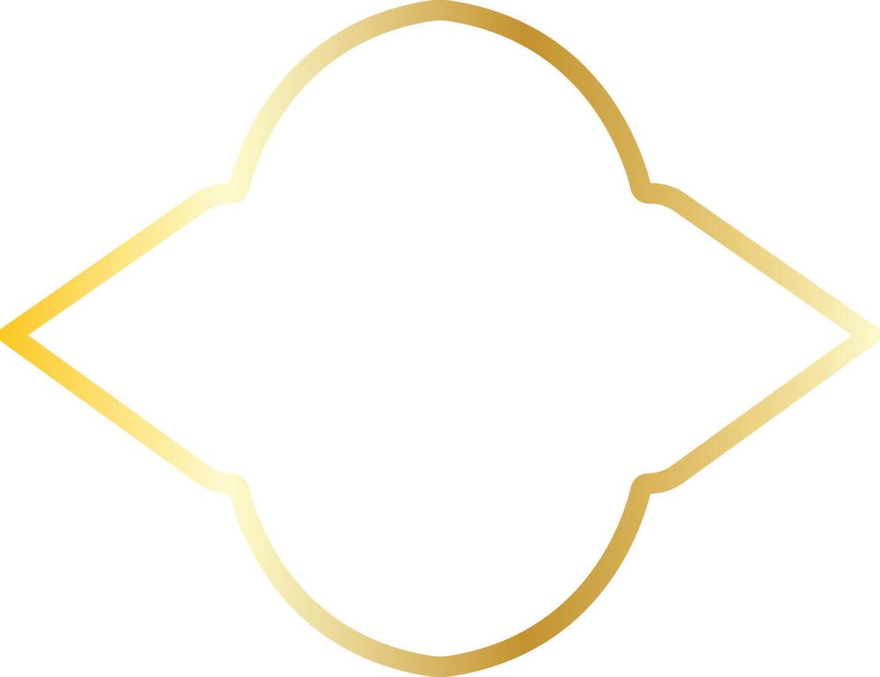 Golden Islamic Frame Decoration with Elegant Design. vector