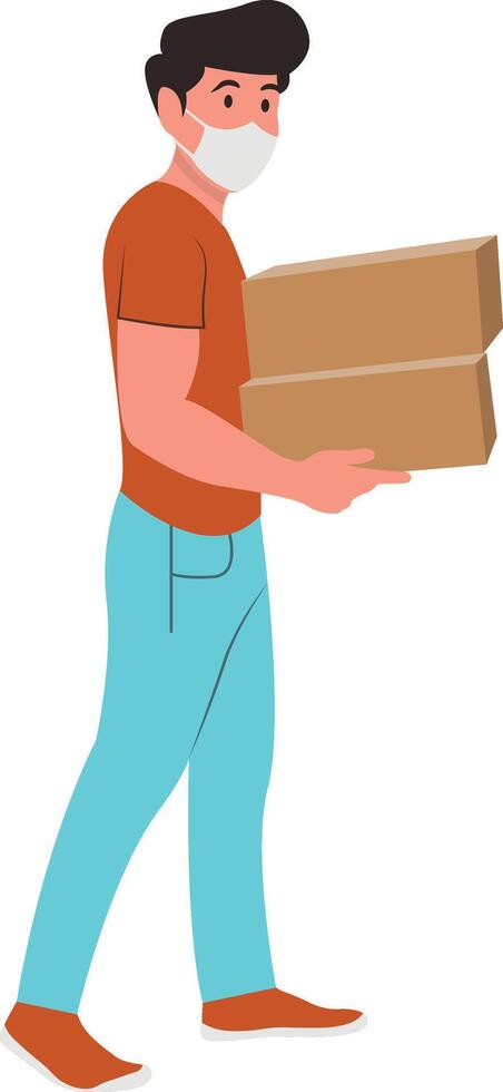 Person Volunteers and Donation with Flat Design vector