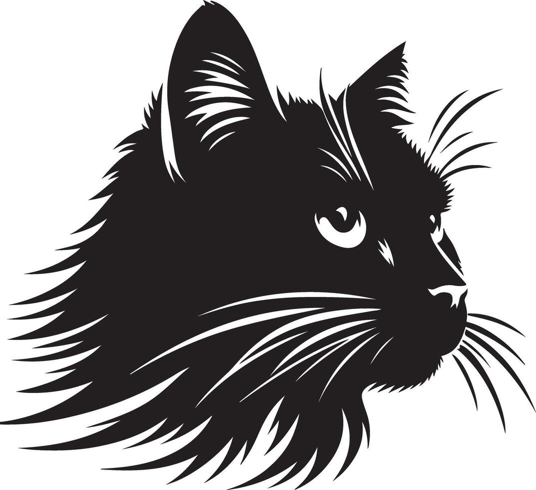 cat silhouette illustration vector