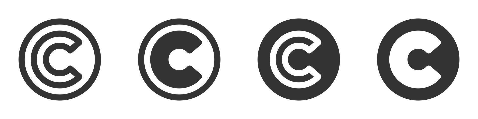 A set of four circular shapes with different designs vector