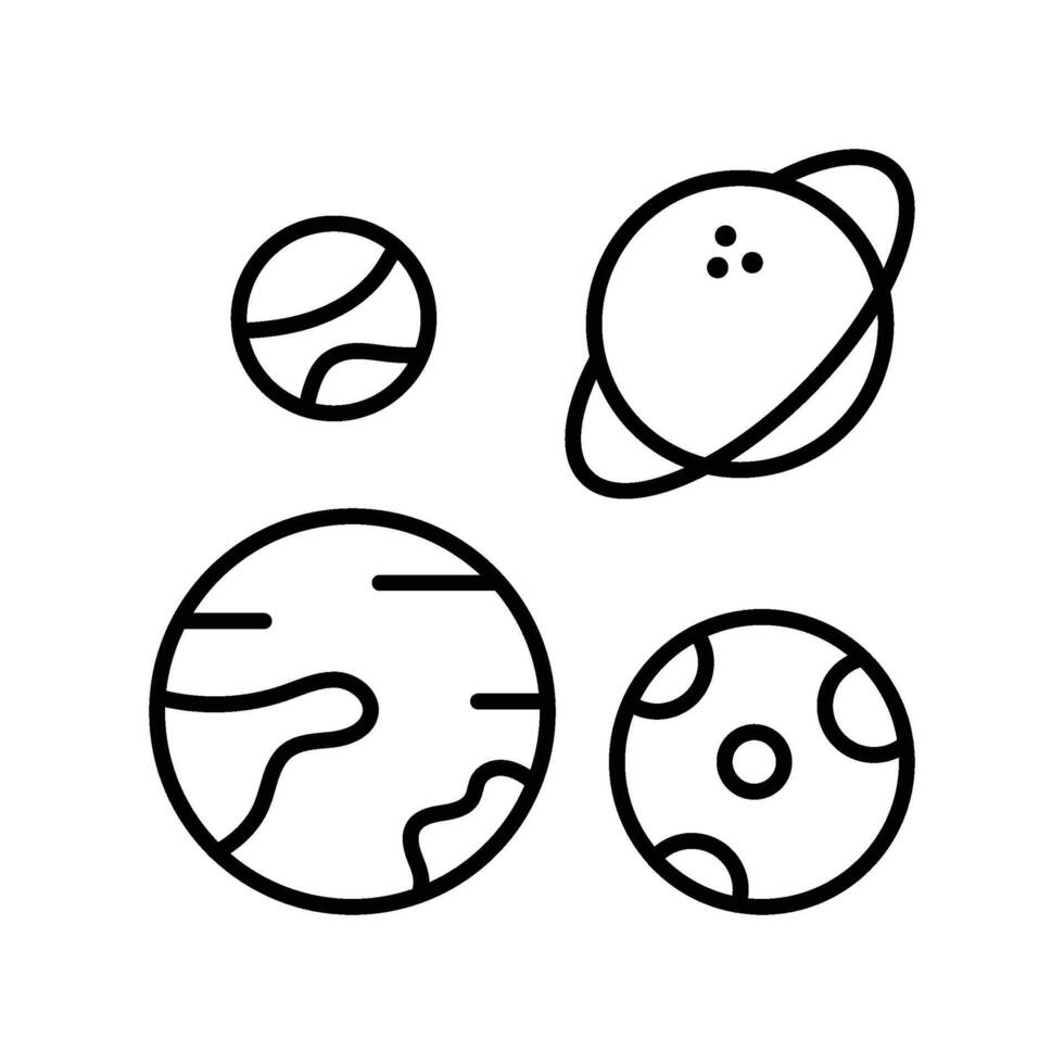 Uranus Planet outline icon. EPS 10 file vector