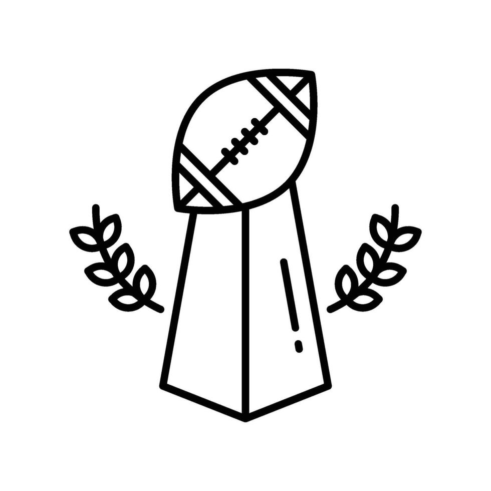 Super Bowl outline icon. EPS 10 file vector