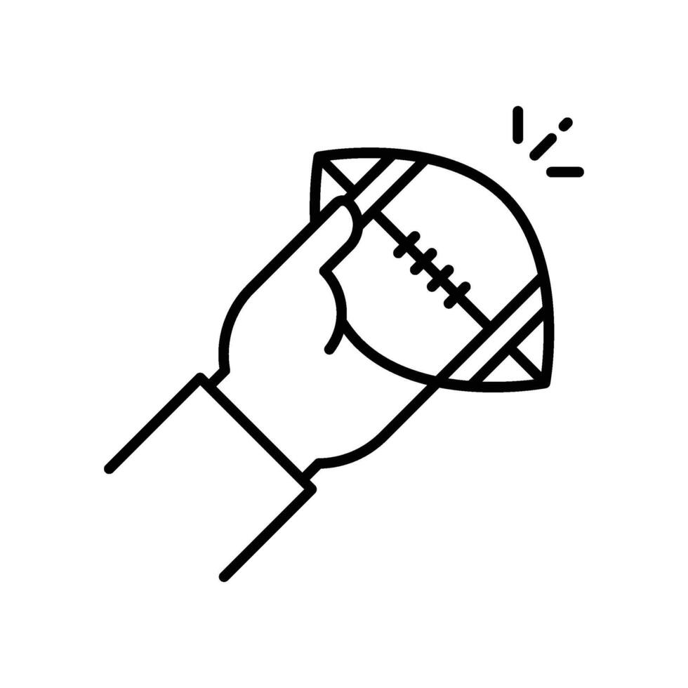 Quarterback outline icon. EPS 10 file vector