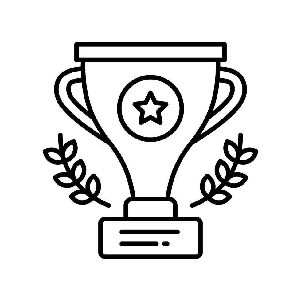 Trophy outline icon. EPS 10 file vector