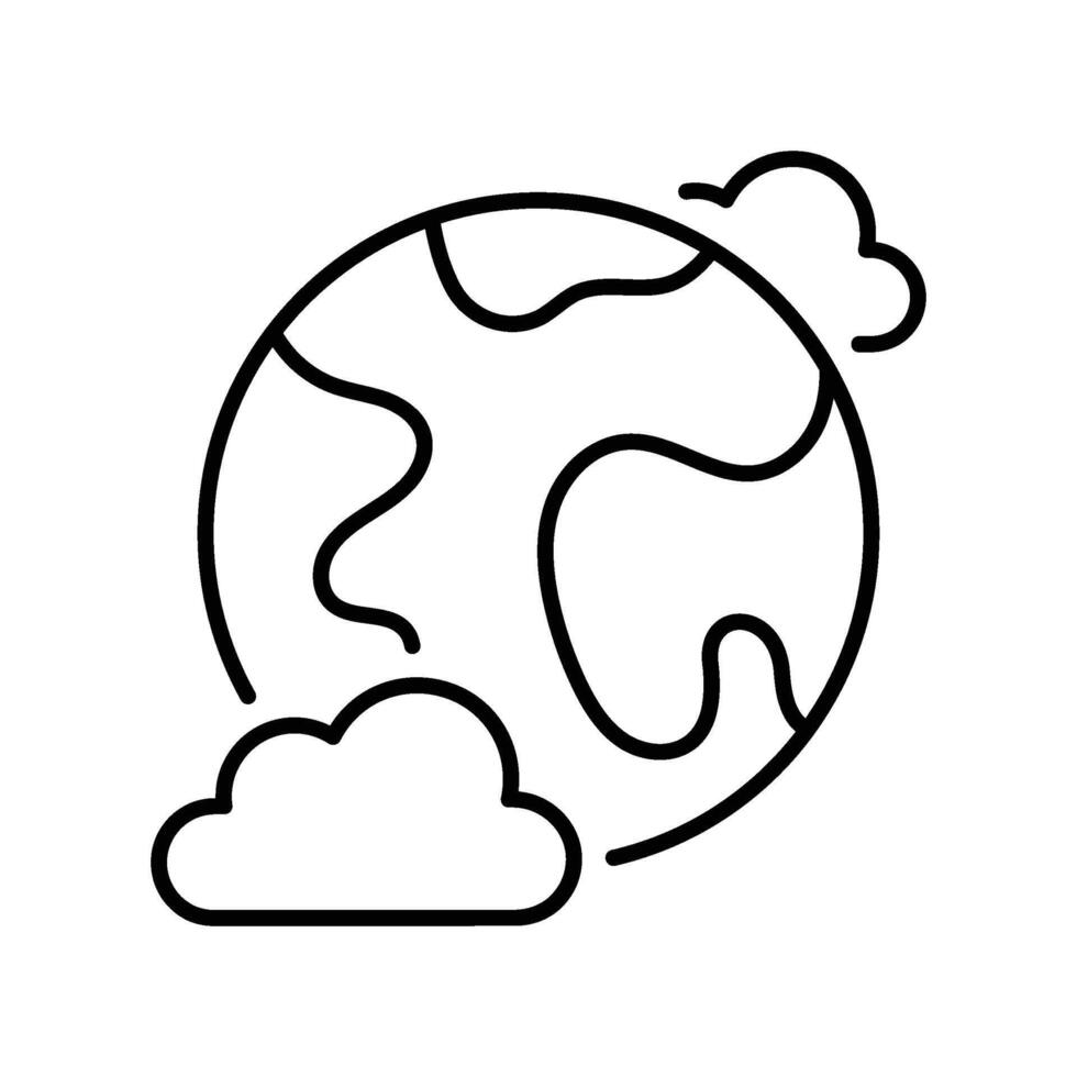 Earth outline icon. EPS 10 file vector