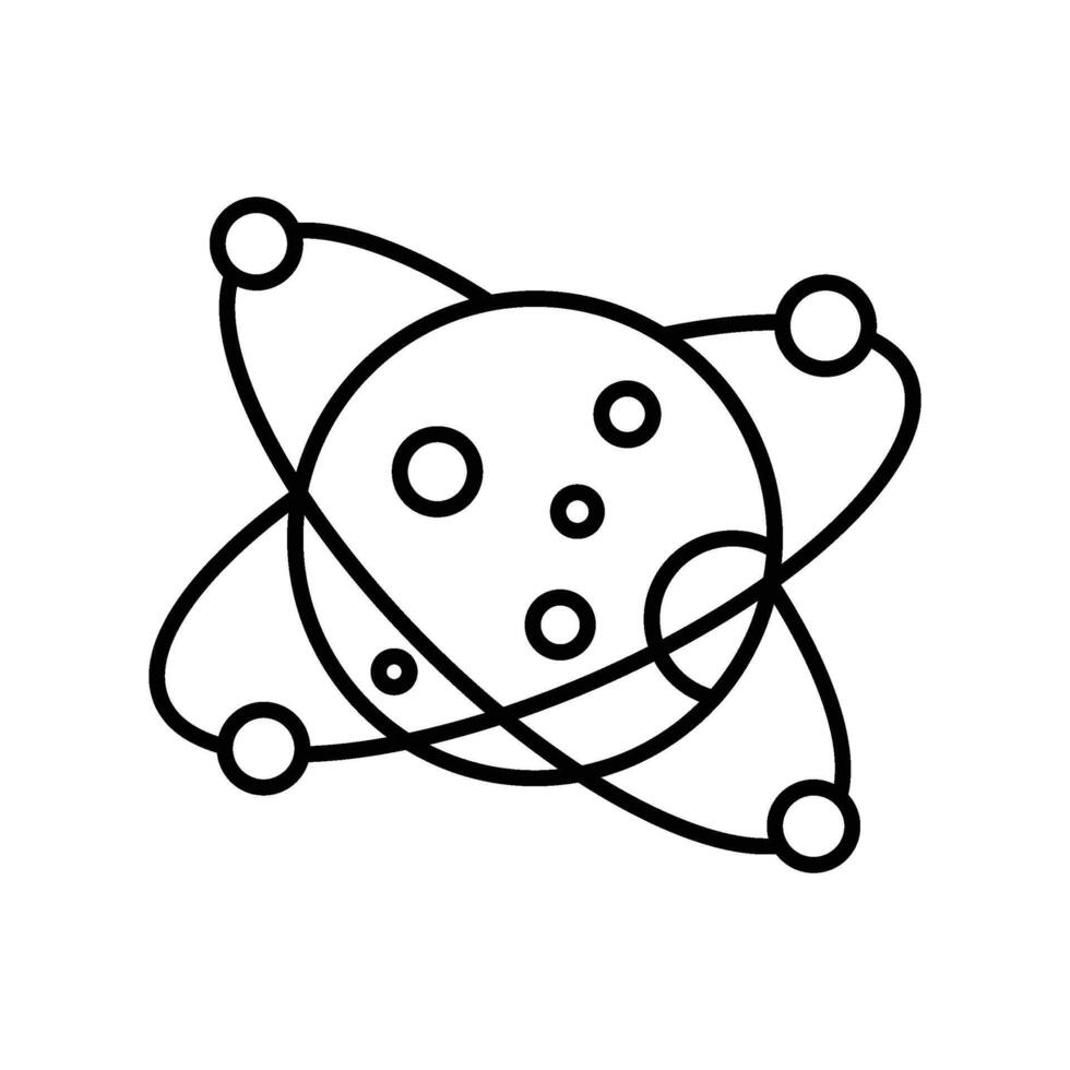 Planet Orbit outline icon. EPS 10 file vector