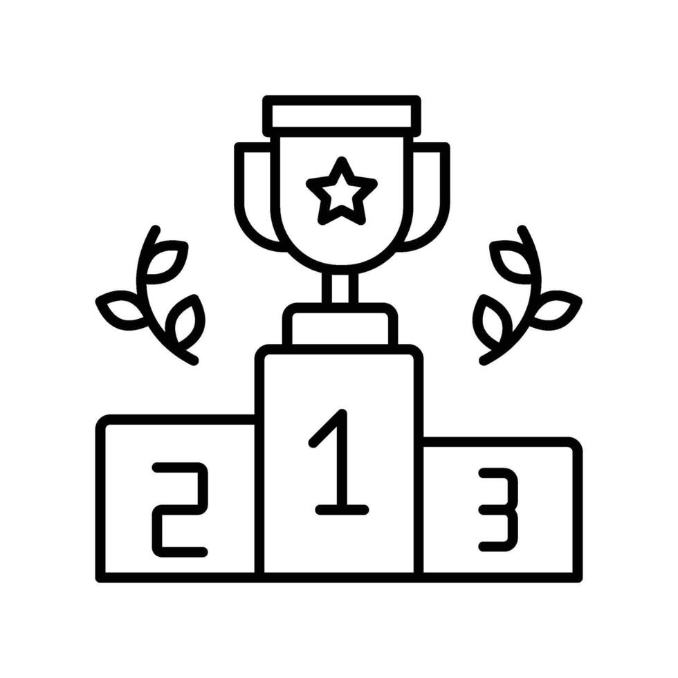 Trophy . outline icon. EPS 10 file vector