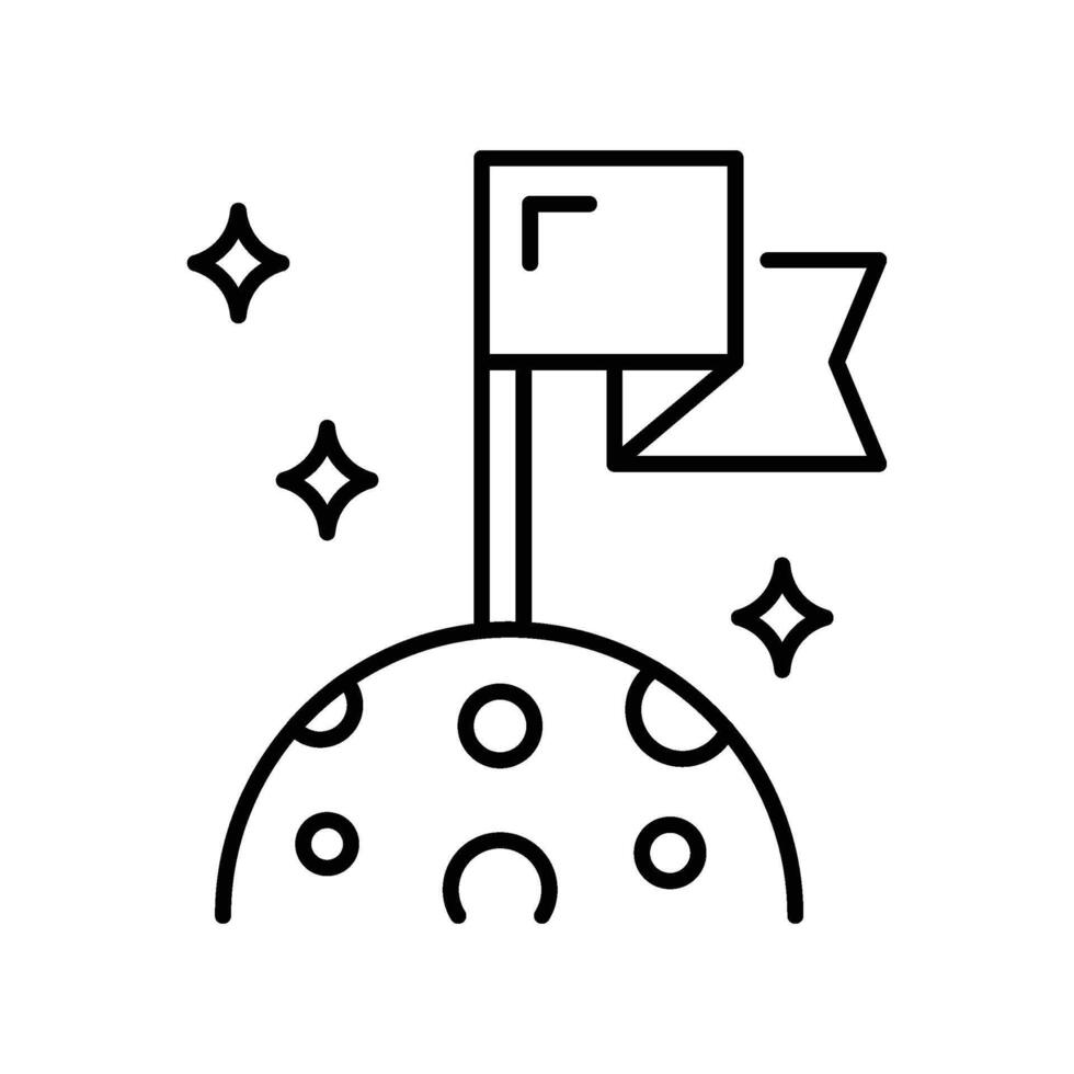 Mission Achieved outline icon. EPS 10 file vector